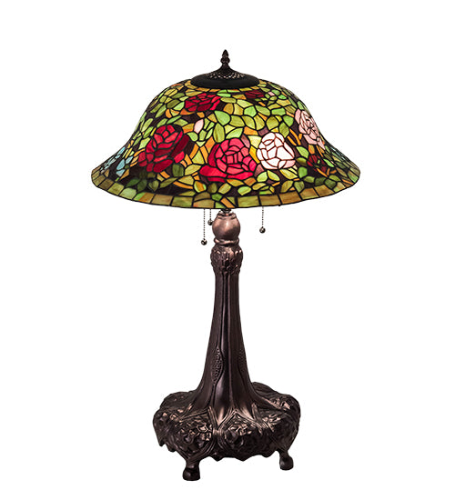 Meyda 31" High Tiffany Rosebush Table Lamp - 71388