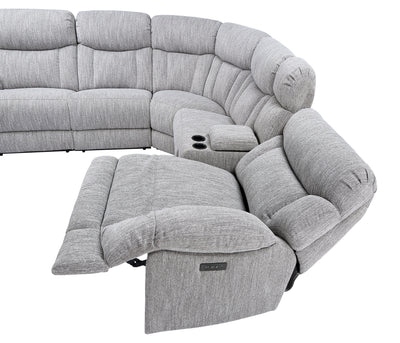 Park City - 6 Piece Sectional - Pearl Silver