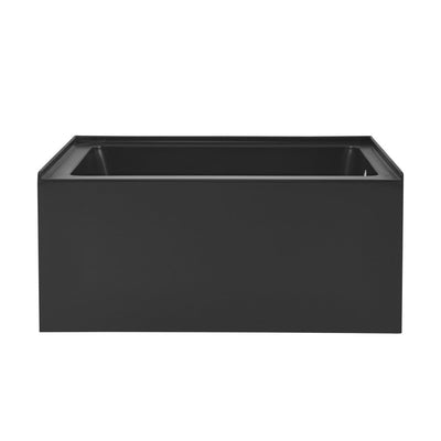 Swiss Madison Voltaire 48" x 32" Right-Hand Drain Alcove Bathtub with Apron in Matte Black SM-AB551MB