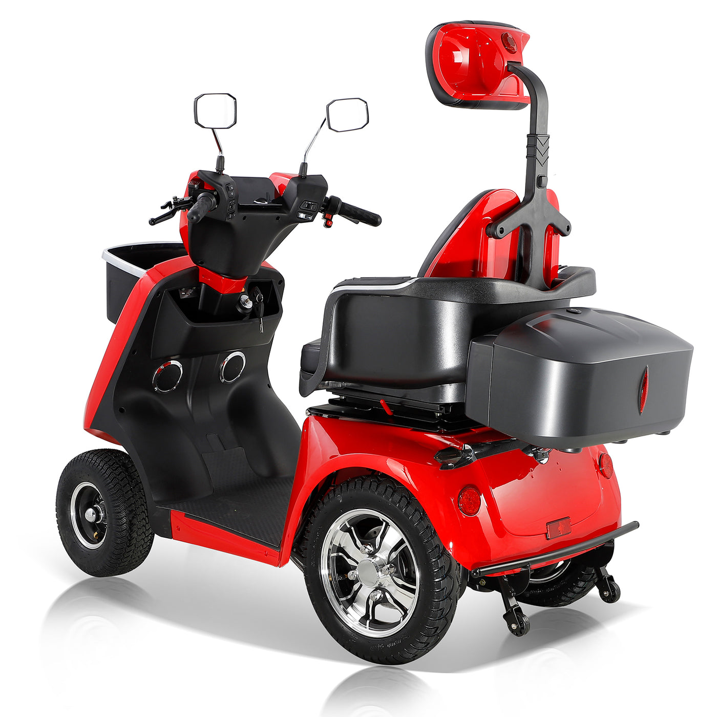 Fastest Mobility Scooter With Four Wheels For Adults & Seniors, Red 800W