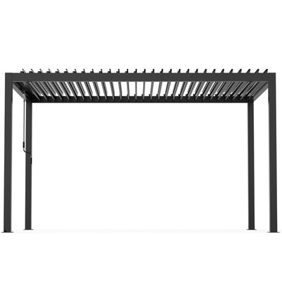 8640 Louver Pergola 10x13FT Aluminum Frame & Steel Louvers