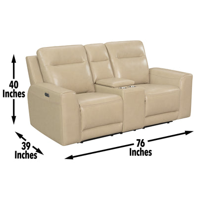 Doncella - 3 Piece Power Reclining Living Room Set - Beige