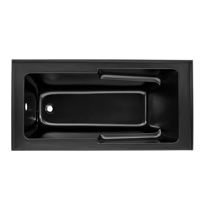 Swiss Madison Voltaire 60" x 30" Left-Hand Drain Alcove Bathtub with Apron in Matte Black SM-AB541MB