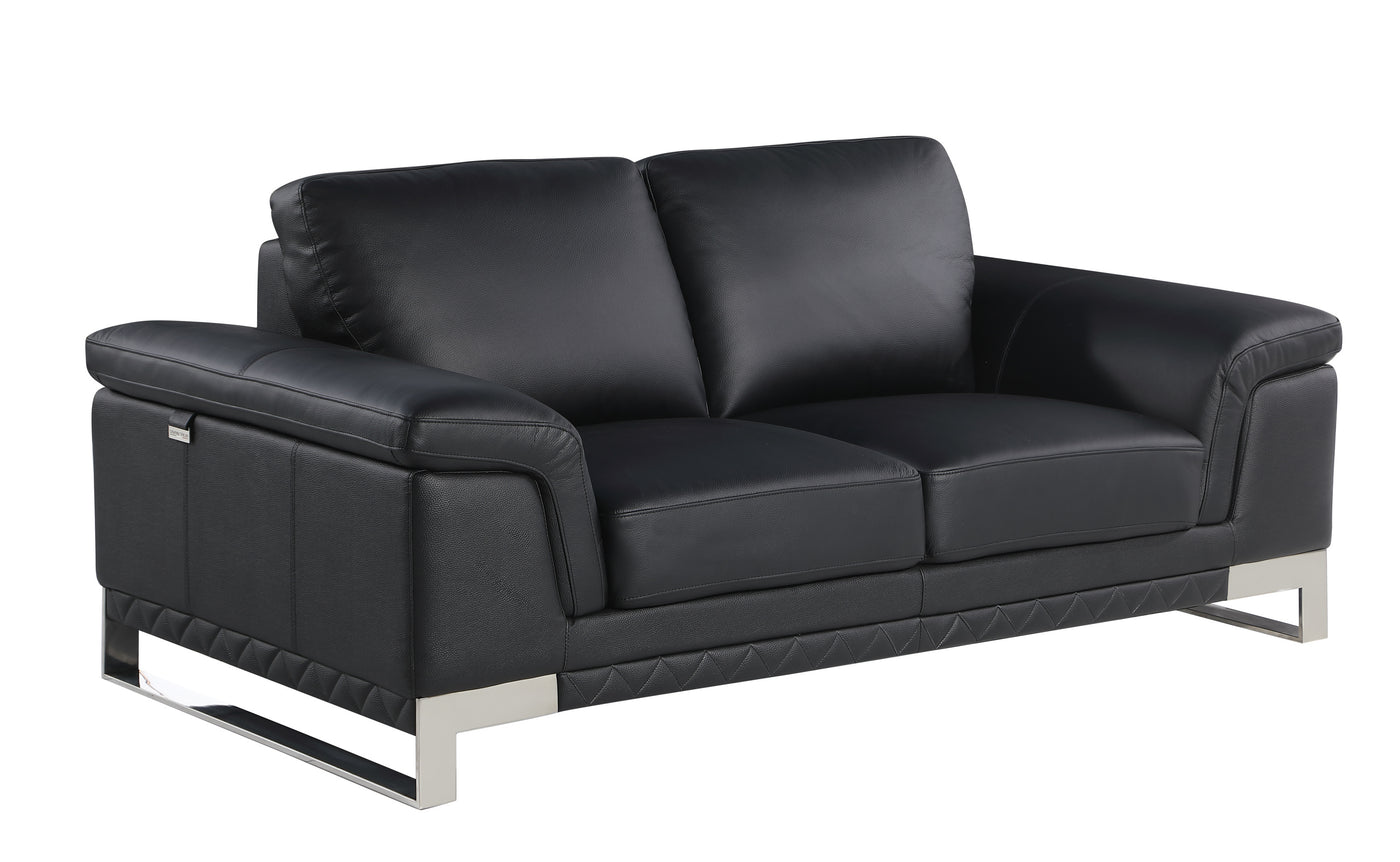 Top Grain Italian Leather Loveseat