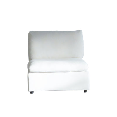 Harper Petite White Sectional - 5 Seat L Shaped Configuration