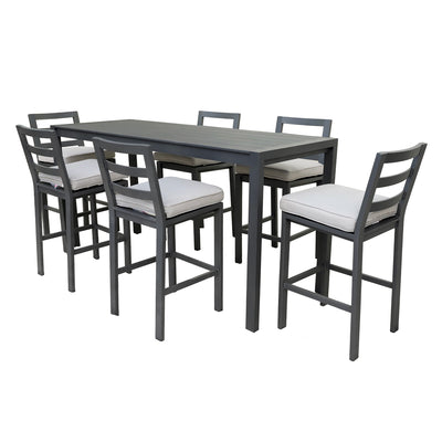 7-Piece Aluminum Outdoor Bar Set