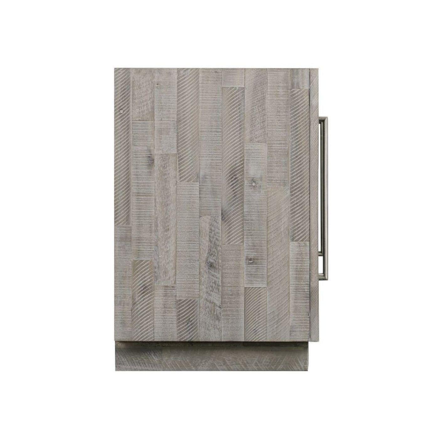 Jose 74 Inch Acacia Wood Console Sideboard, Herringbone Design,  Gray