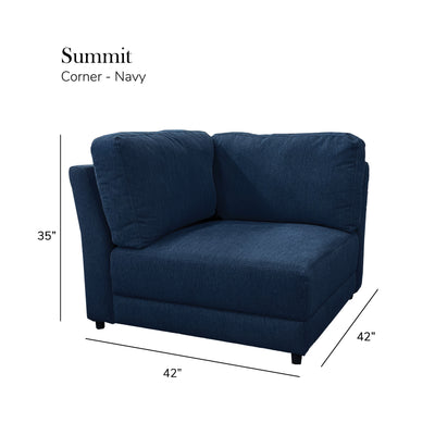 Summit Navy Modular Sectional - 7 Seat Configuration