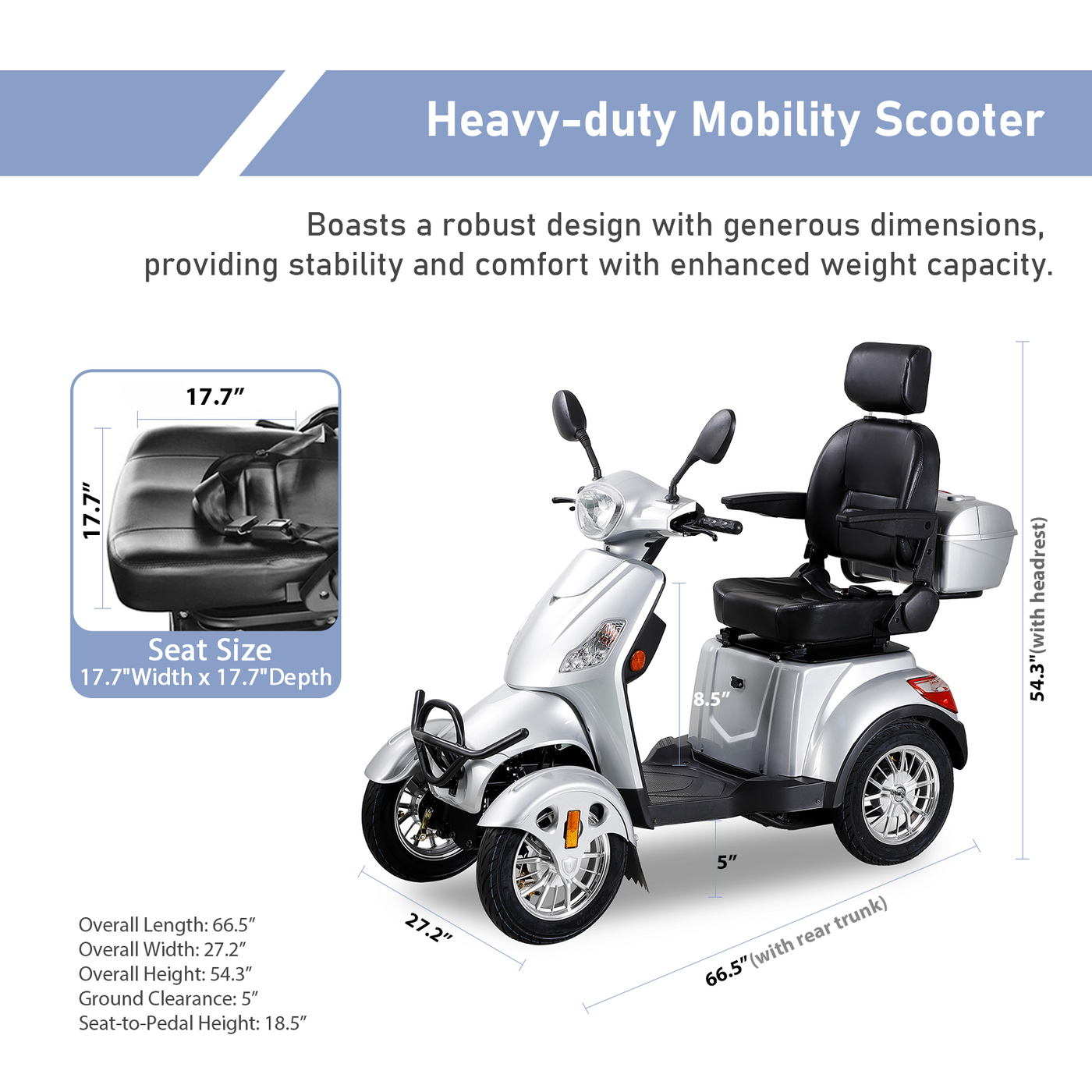 ELECTRIC MOBILITY SCOOTER WITH BIG SIZE ,HIGH POWER