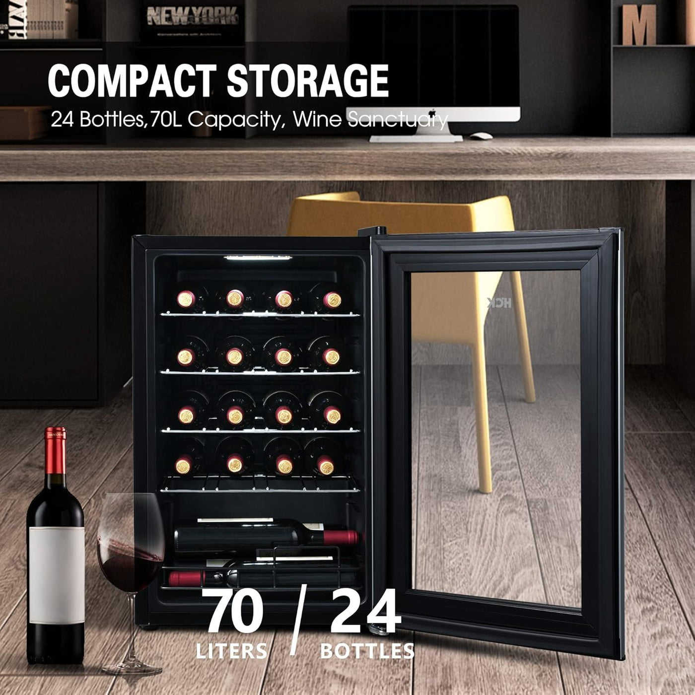 HCK 70L Wine Vintage Refrigerator Drinks Cooler ?SC-70-E