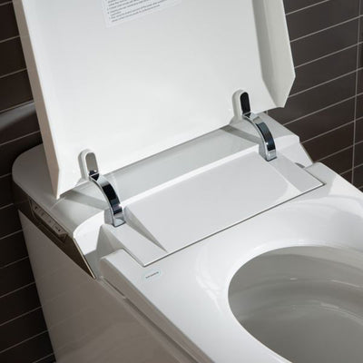 WoodBridge B0980S White Intelligent Smart Toilet, Massage Washing, Open & Close, Auto Flush,Heated Integrated Multi Function Remote Control With Advance Bidet and Soft Closing Seat