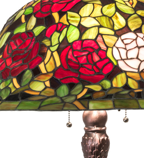 Meyda 31" High Tiffany Rosebush Table Lamp - 82452