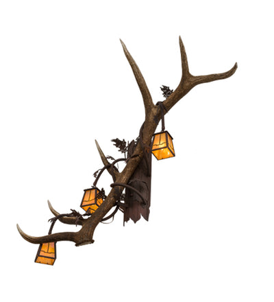Meyda Lighting 46" Wide Antlers Elk 3 Light Wall Sconce- 82834