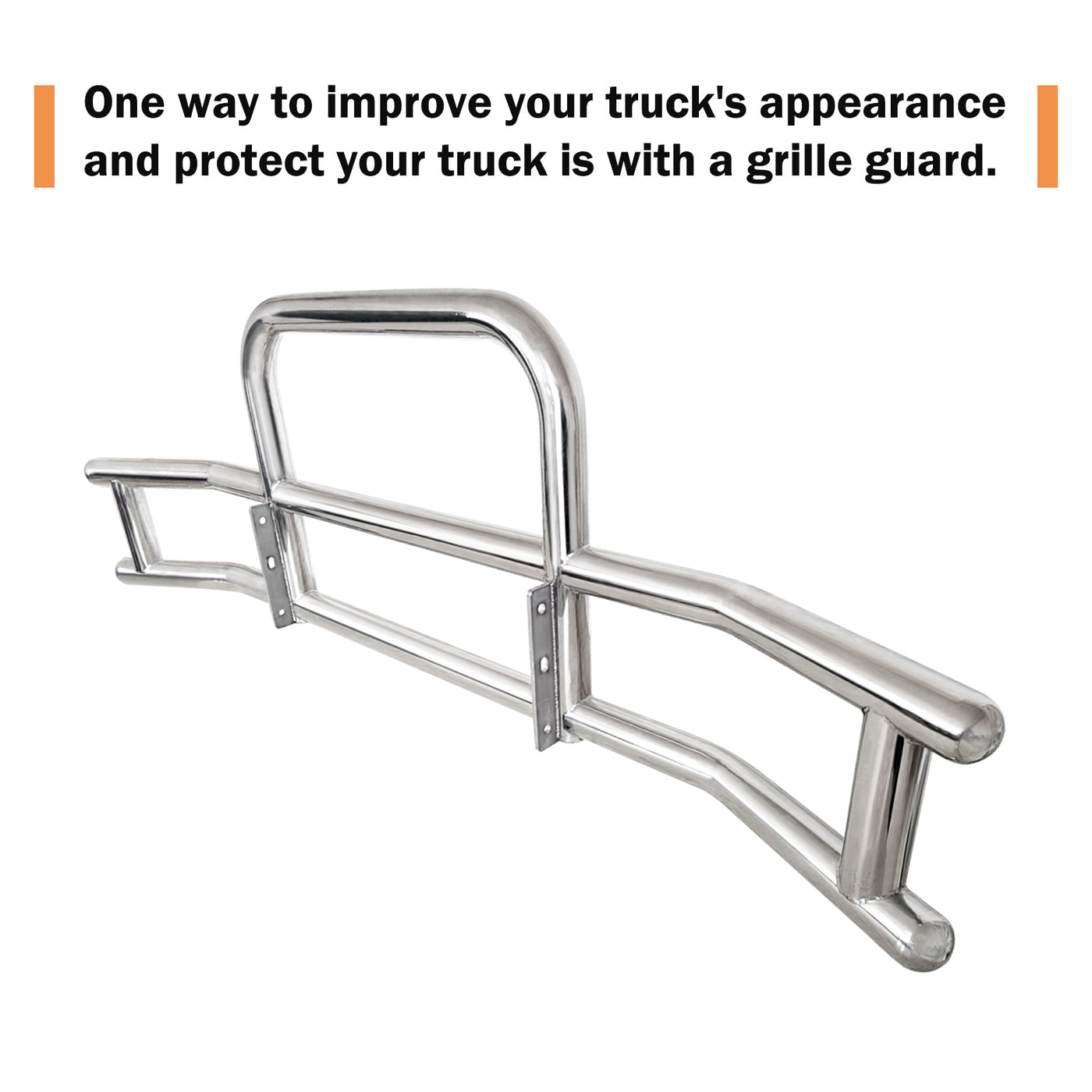 Stainless Steel Deer Guard Bumper for Freightliner Cascadia 2018-2017 with bracketsX5