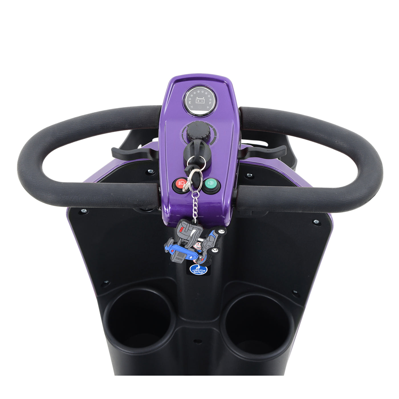 MAX PLUS PURPLE 4 Wheels Outdoor Compact Mobility Scooter with 2pcs*20AH Lead acid Battery, 16 Miles, Cup Holders & USB charger Port