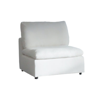 Harper Petite White Sectional - 5 Seat L Shaped Configuration