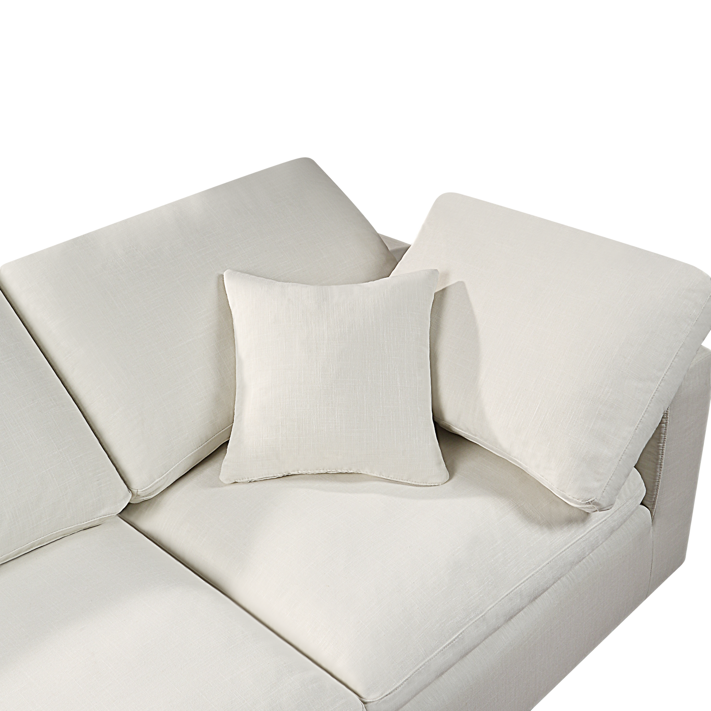 Modern Modular Sectional Sofa Set, Self-customization Design Sofa, White