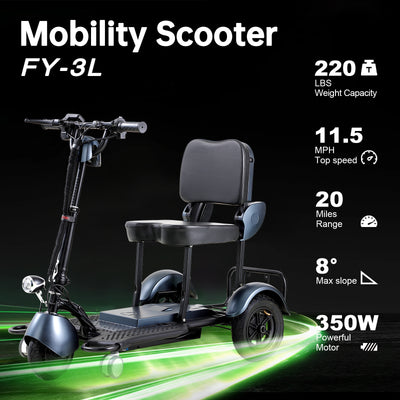 Foldable electric mobility scooter