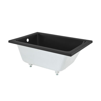 Swiss Madison Voltaire 48" x 32" Reversible Drain Drop-In Bathtub in Matte Black SM-DB571MB