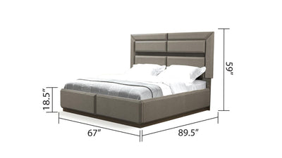 Dunhill Modern Style Queen Bed Made with Wood in Brown