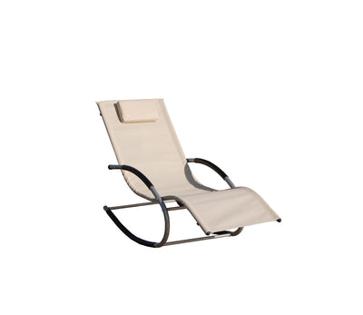 Direct Wicker Patio Iron Rocking U-shaped Lounge Chair Set for Yard