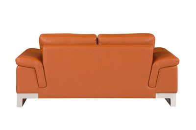 Top Grain Italian Leather Loveseat