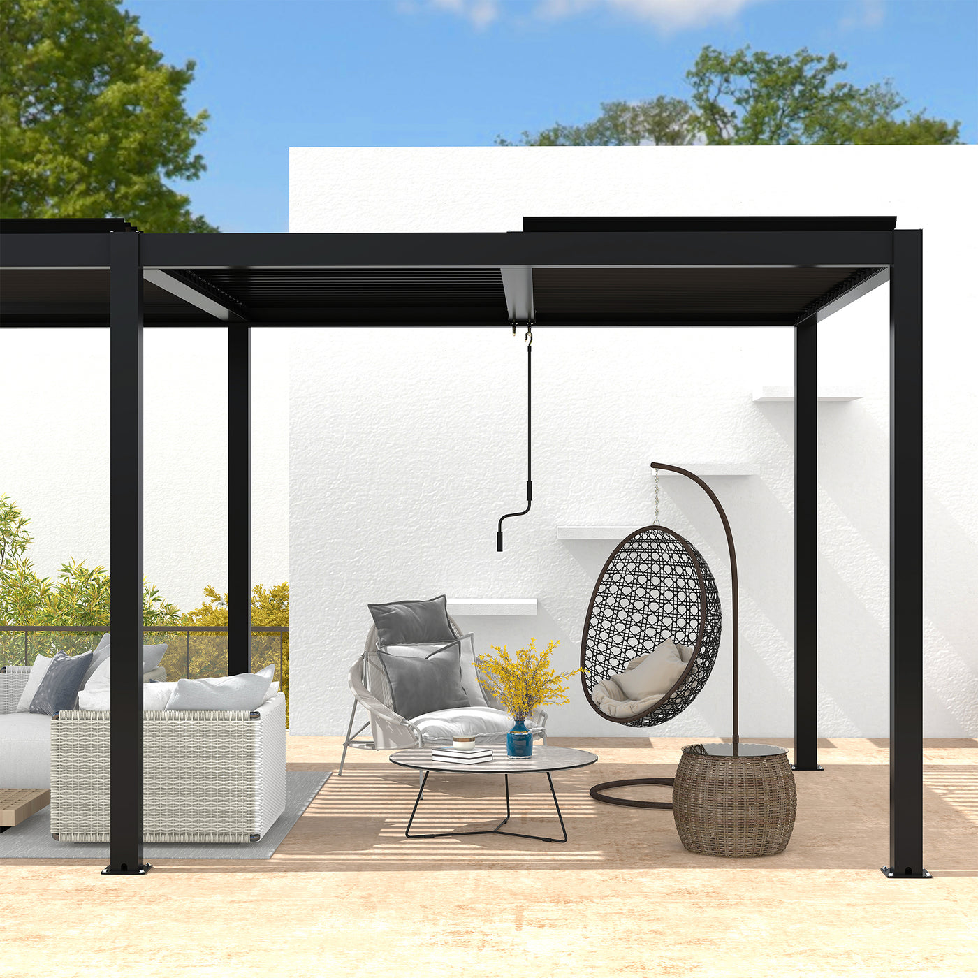 8610J Louver Pergola 10x19FT Aluminum Frame & Louvers