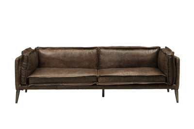 ACME Porchester Sofa in Distress Chocolate Top Grain Leather 52480