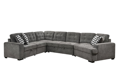 149" Oversized Sectional Modern Large Upholstered U-Shape Sectional Sofa, Extra Wide Chaise Lounge Couch for Home, Bedroom, Apartment, Dorm, Office, Ebony