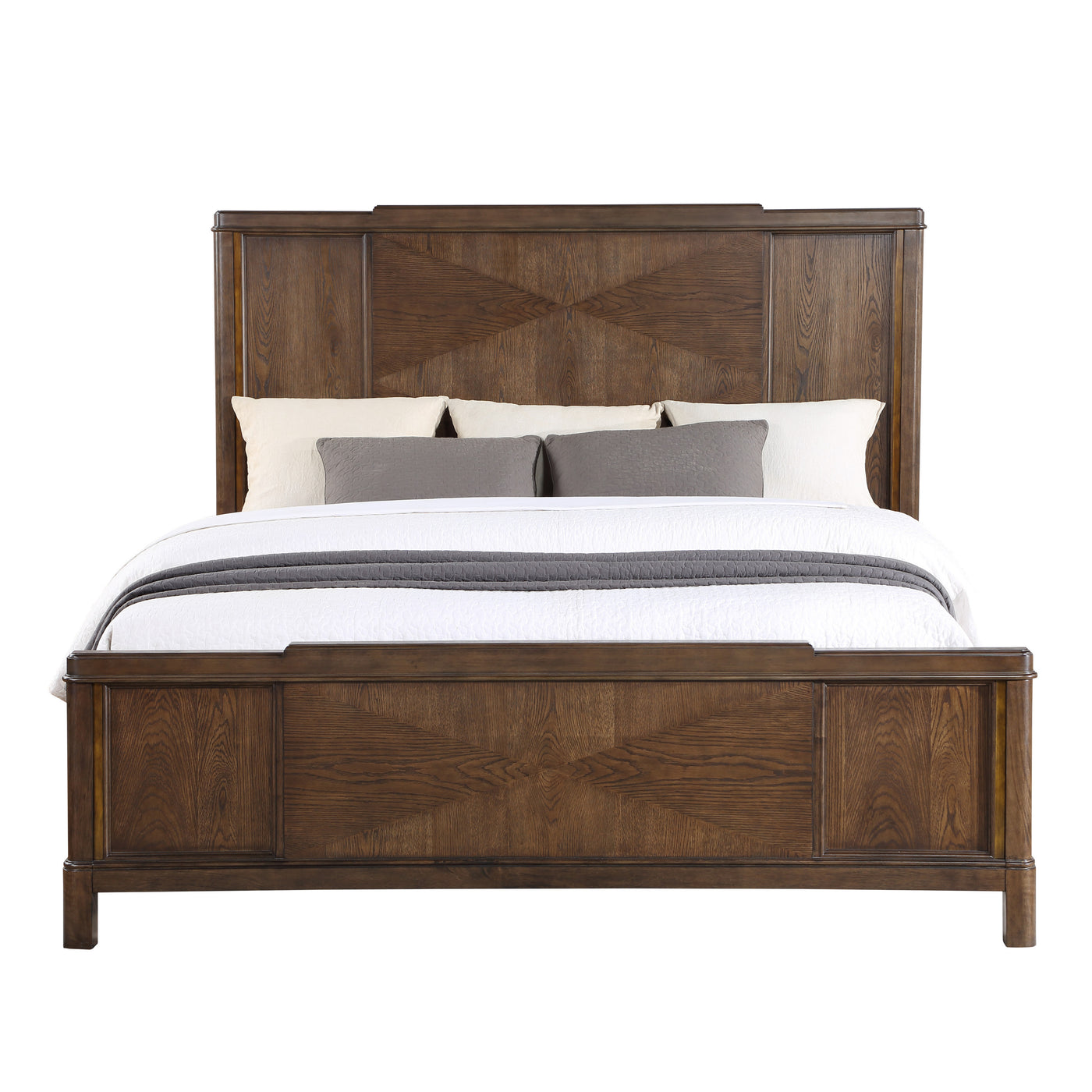 Milan - 4 Piece King Bedroom Set - Dark Brown