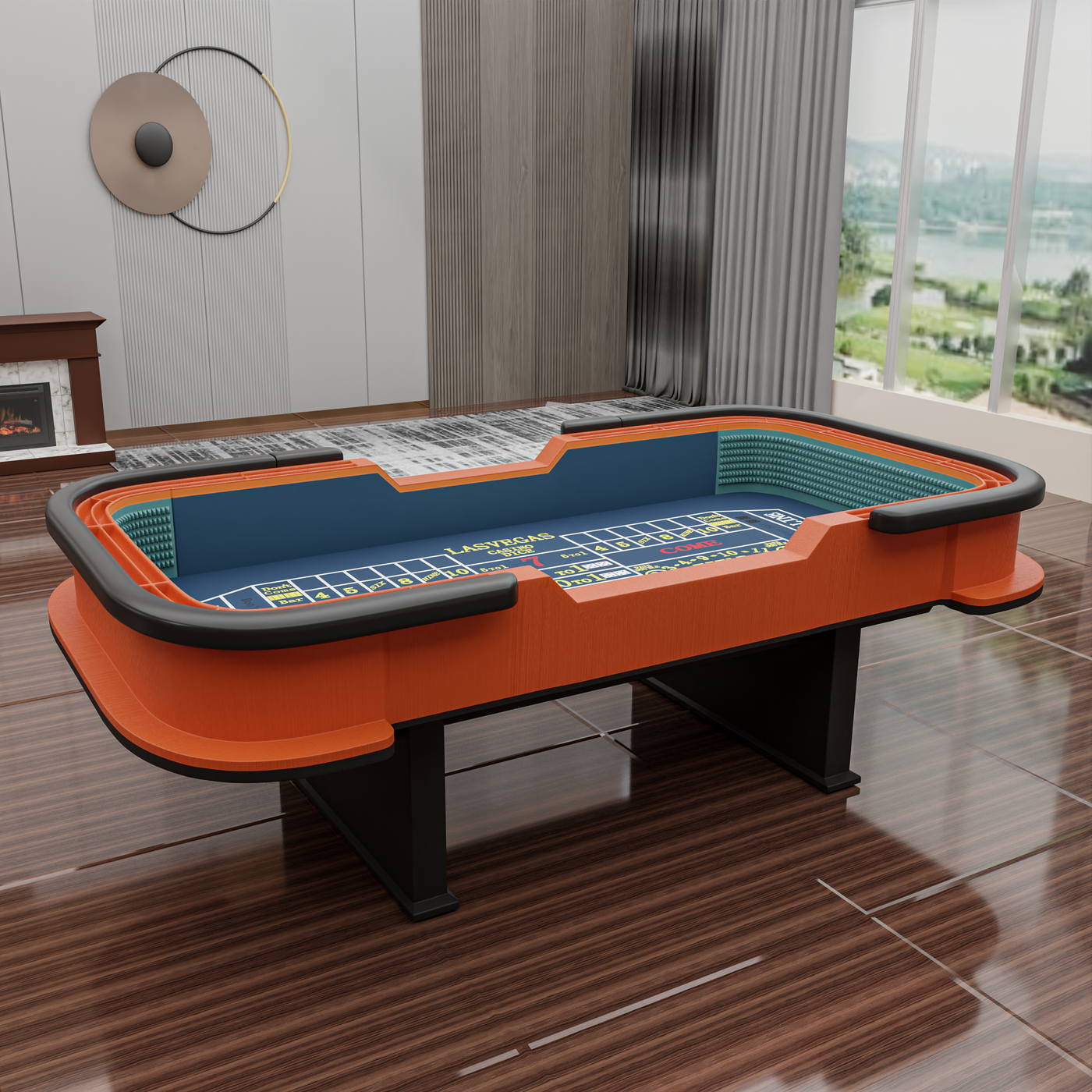 93" Classic Craps Dice Game Poker Table Blue