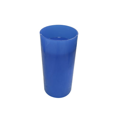 15.7 inch round shape translucent blue floor standing basin pedestal sink for the bathroom