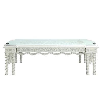 ACME Vanaheim Dining Table, Antique White Finish DN00678