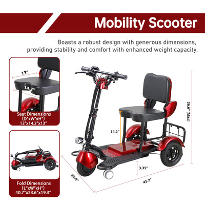 Foldable electric mobility scooter