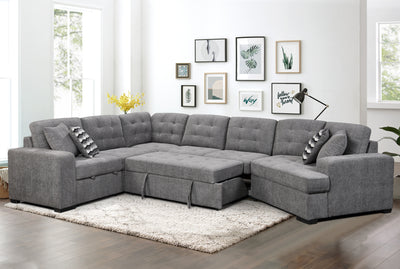 149" Oversized Sectional Modern Large Upholstered U-Shape Sectional Sofa, Extra Wide Chaise Lounge Couch for Home, Bedroom, Apartment, Dorm, Office, Grey