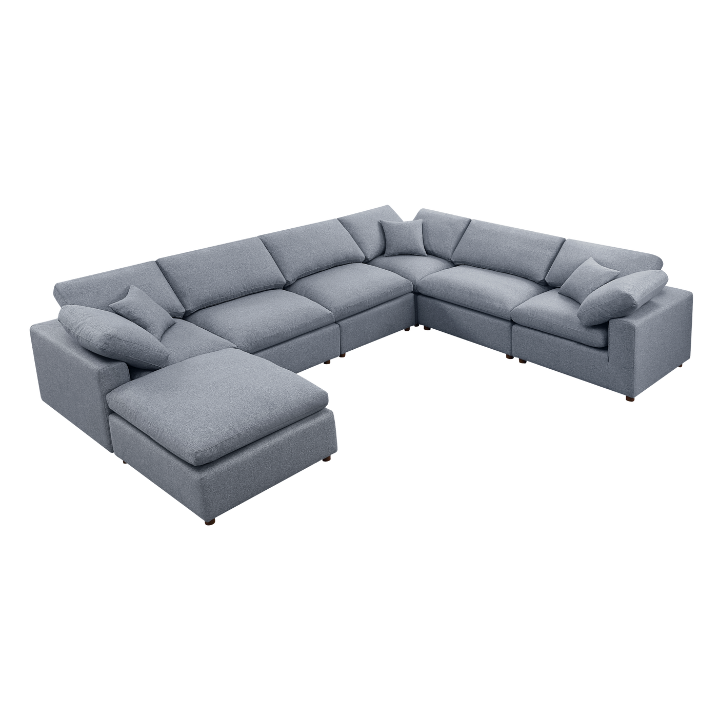 Modern Modular Sectional Sofa Set, Self-customization Design Sofa, Grey