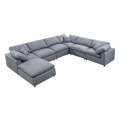 Modern Modular Sectional Sofa Set, Self-customization Design Sofa, Grey