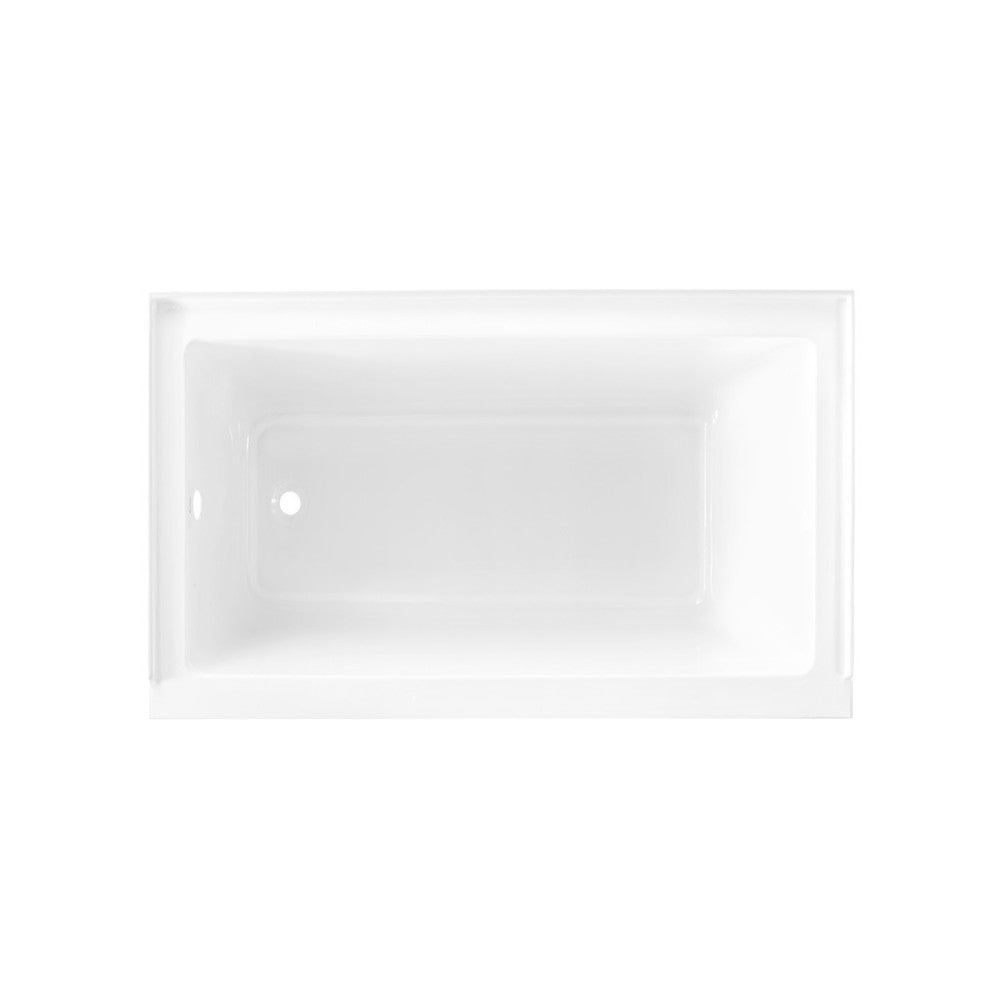 Swiss Madison Voltaire 54" x 30" Acrylic Glossy White, Alcove, Integral Left-Hand Drain, Bathtub SM-AB562