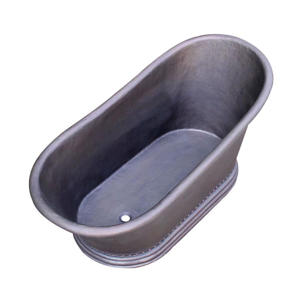 Akicon Copper Single-Slipper Roll-Top Bathtub w/Pedestal - AKB70003-C