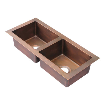 Akicon Equal Bowl Undermount Copper Kitchen Sink - AKS601-C