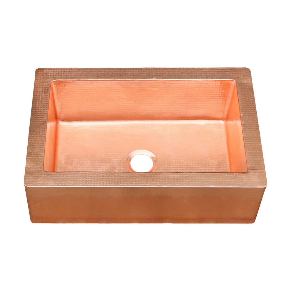 Akicon Single Bowl Farmhouse Apron Copper Kitchen Sink - AKS50011-C