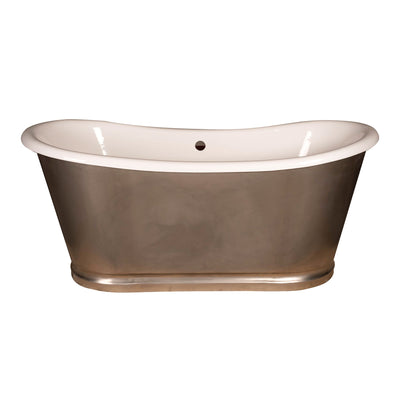 Akicon Custom Double Slipper Cast Iron Skirted Tub - AKBT31008-SS