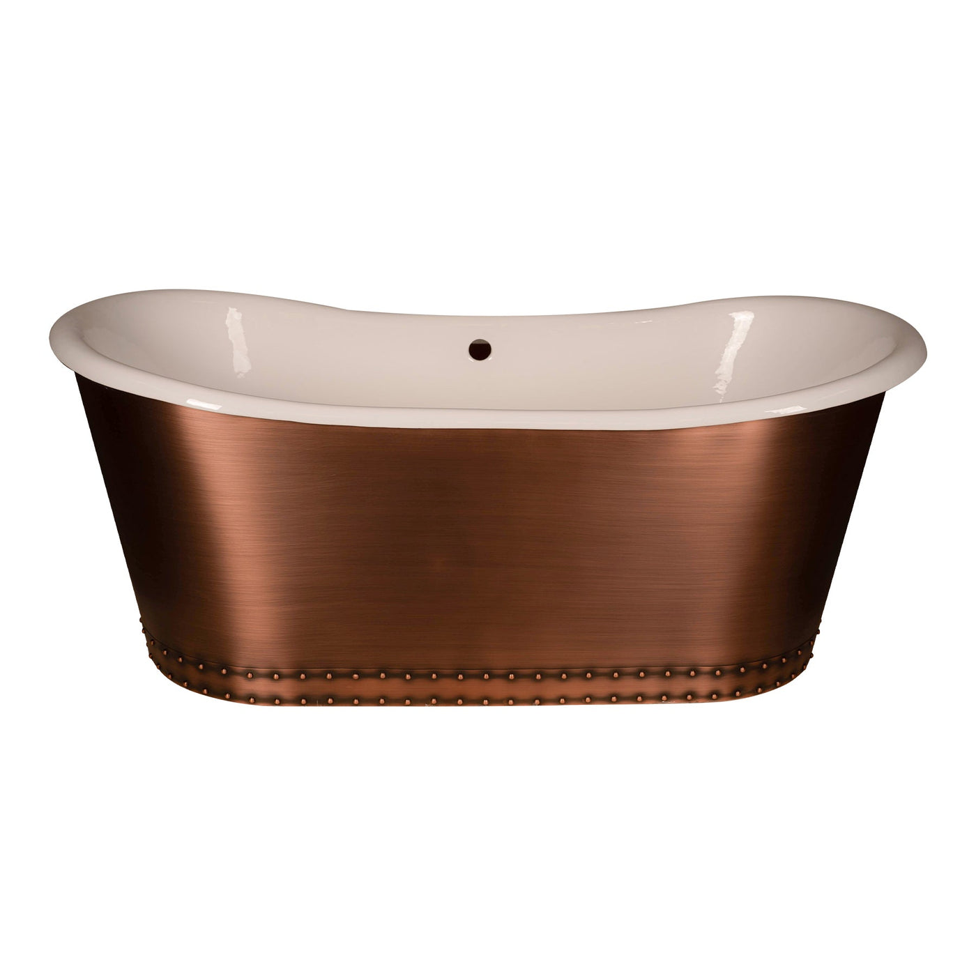 Akicon Custom Double Slipper Cast Iron Skirted Tub - AKBT31022-AC