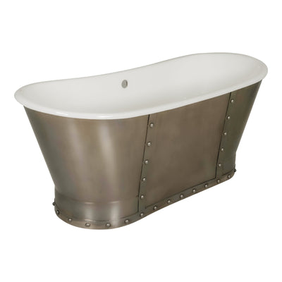 Akicon Custom Double Slipper Cast Iron Skirted Tub - AKBT31005-SS