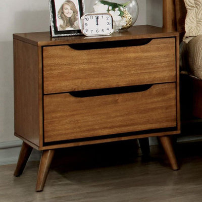 BENZARA Lennart Mid-Century Modern Nightstand, Light Oak - BM123111