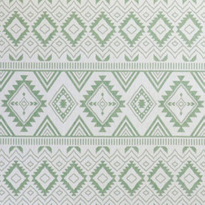 BENZARA Xyla 8 x 10 Soft Area Rug, Geometric Design, Tribal, Large, Cream, Green - BM280181