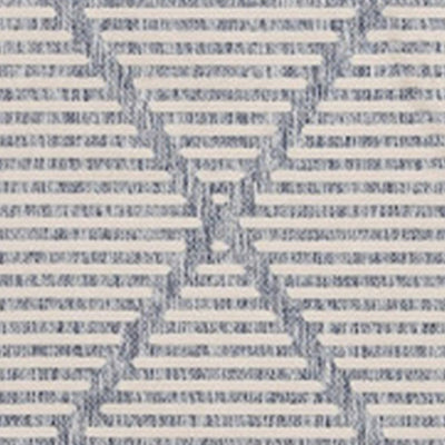 BENZARA 5 x 7 Fabric Floor Area Rug, Modern Woven Diamond, Stripes, Medium, Cream, Blue - BM280190