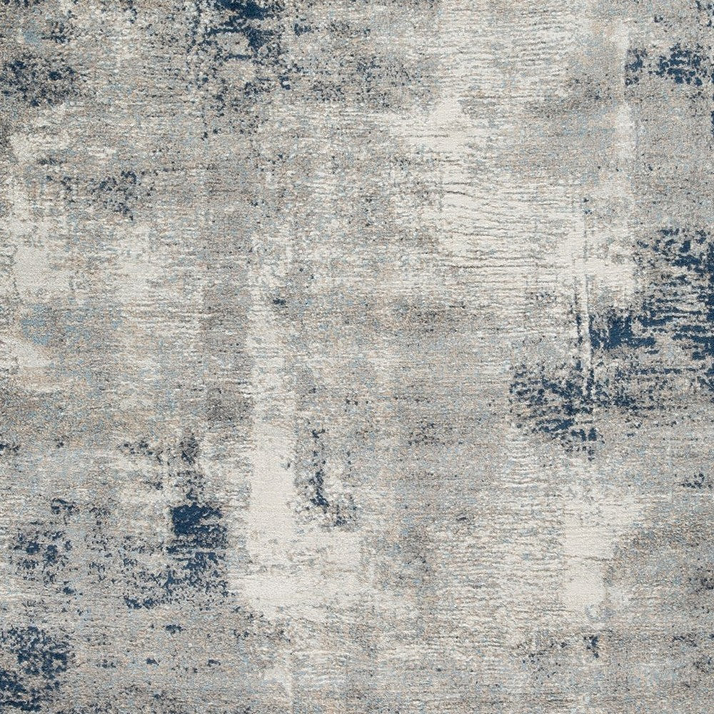 BENZARA Vin 5 x 7 Vintage Floor Area Rug, 8mm, Medium, Washed Gray, Blue, Ivory - BM280201