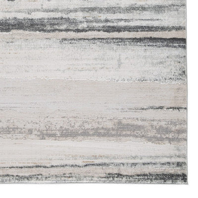 BENZARA Oxy 5 x 7 Modern Area Rug, Clean Abstract Design, Soft Fabric, Gray, Gold - BM280207