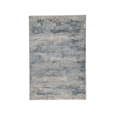 BENZARA Remy 5 x 7 Modern Area Rug, Smoky Abstract, Fabric, Medium, Cream, Blue - BM280233